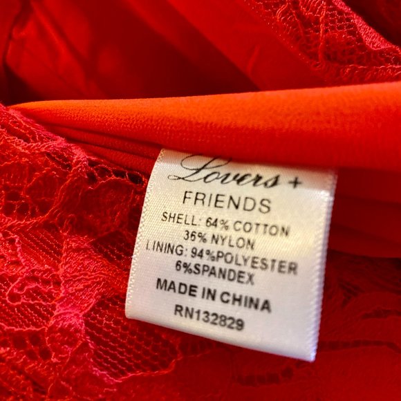 Lovers and Friends Kenneth Jumpsuit in Red Size Small - Picture 6 of 6